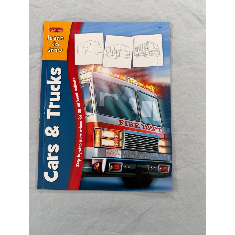 Walter Foster Learn to Draw Cars & Trucks Step-by-Step Art Book 28 Vehicles 2012